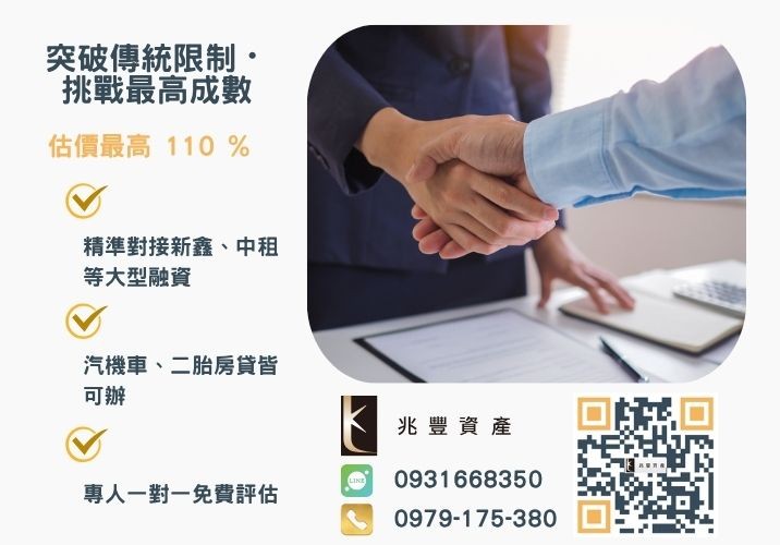 彰化企業融資額度成數大突破 彰化中小企業貸款成數最高-兆豐資產不看單一信用評分,彰化房屋與車輛資產價值最大化。