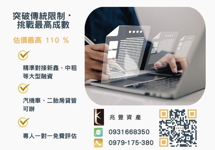 彰化企業融資額度成數大突破 彰化中小企業貸款成數最高-兆豐資產不看單一信用評分,彰化房屋與車輛資產價值最大化。