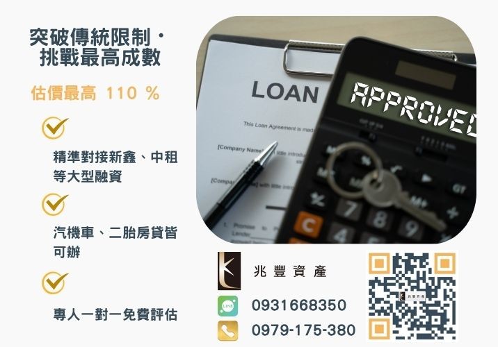 彰化中小企業貸款成數最高-兆豐資產不看單一信用評分，彰化房屋與車輛資產價值最大化。