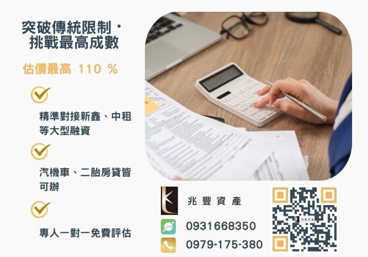 彰化企業融資額度成數大突破 彰化中小企業貸款成數最高-兆豐資產不看單一信用評分,彰化房屋與車輛資產價值最大化。
