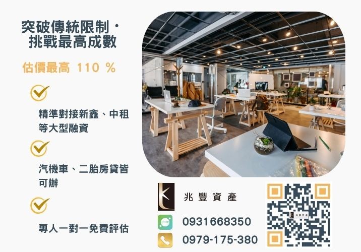 彰化企業融資額度成數大突破 彰化中小企業貸款成數最高-兆豐資產不看單一信用評分,彰化房屋與車輛資產價值最大化。