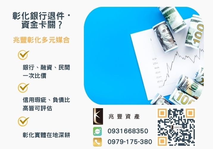 台北富邦銀行青年創業貸款資格條件申辦推薦-兆豐資產專業媒合，針對彰化銀行退件客戶提供企業,信用與房屋融資解方。