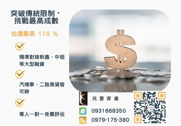 彰化企業融資額度成數大突破 彰化中小企業貸款成數最高-兆豐資產-不看單一信用評分,彰化房屋與車輛資產價值最大化。